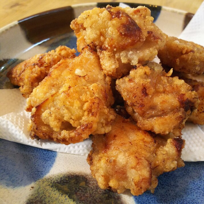 油物のハードを下げる☆揚げ焼き塩から揚げ